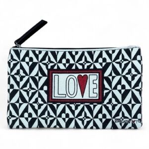 Brighton Black and White LOVE Cosmetic Pouch